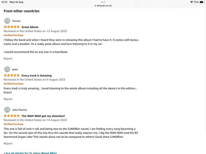 think like a key records   ,   amazon,  st johns wood affair